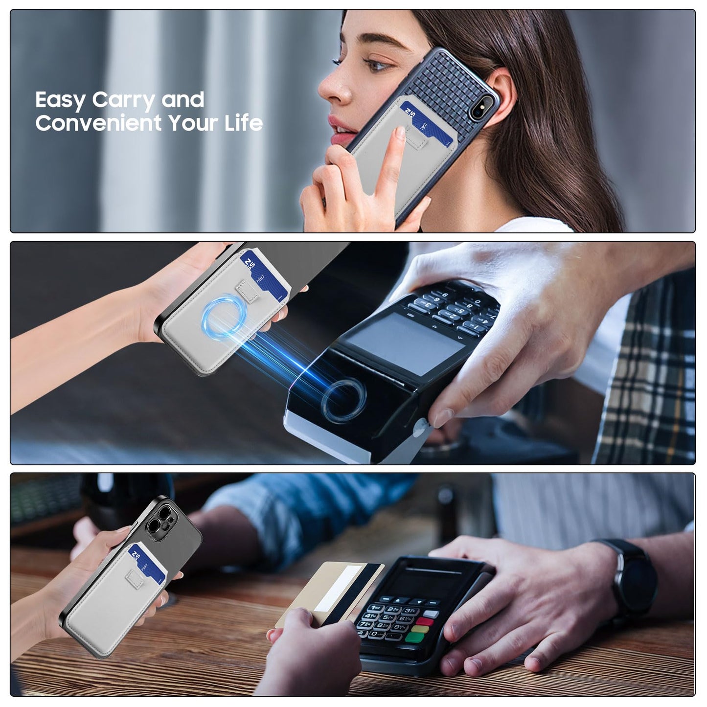 for MagSafe Wallet Stand, Multi-Slot,Compatible with iPhone Series, Super Strong Magnetism Strength, Slim, Features a Magnetic Ring, Compatible