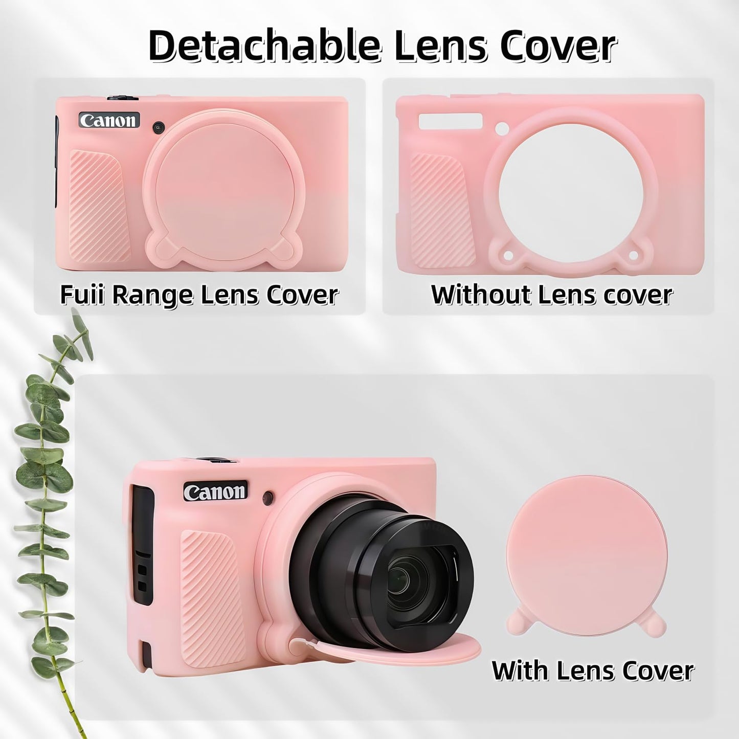 SZHSYJY Camera Case for Canon PowerShot SX740/ SX730 Digital Camera,Soft Silicone Protective Bag Removable Lens Cover,Anti-Scratch Slim Fit