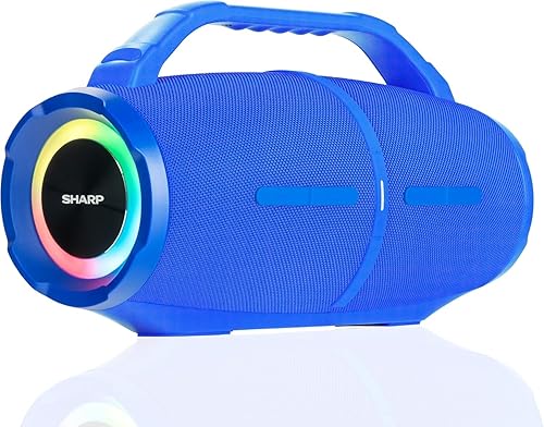Sharp GX-BT490 Bluetooth Speaker with DSP Technology | Waterproof IP67 | 10 Hour Playtime | Light Effects | 120W Max Power with Deep Bass | True