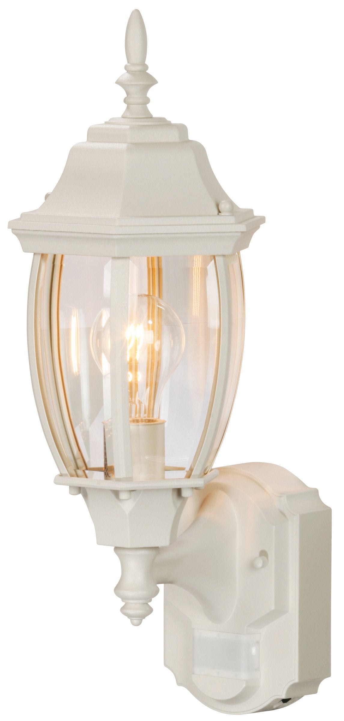Globe Electric Heath Zenith HZ-4192-WH Six-Sided Die-Cast Aluminum Lantern, White with Beveled Glass, Bulb Not Included
