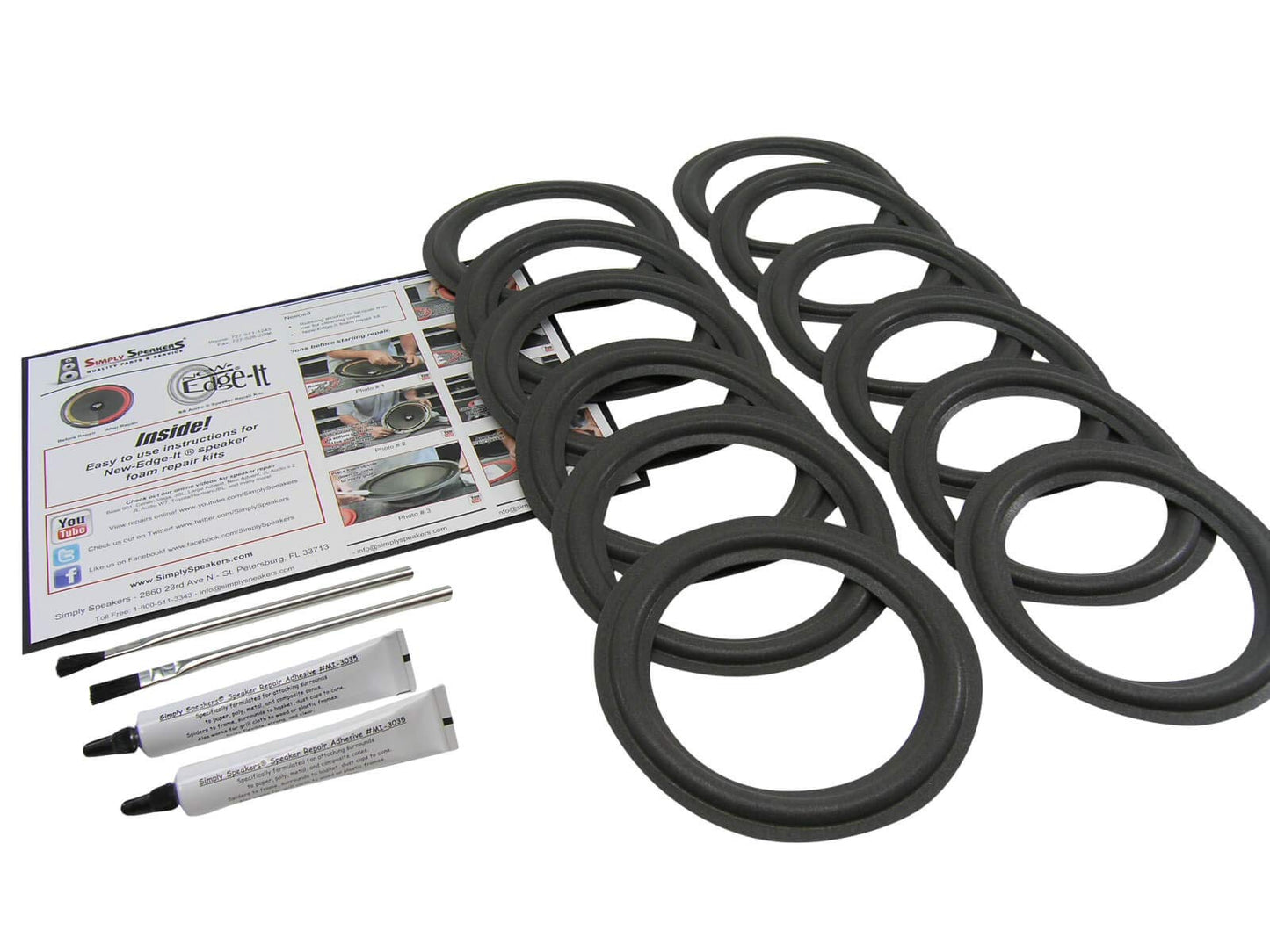 Peavey 6.5 Inch Foam Speaker Repair Kit, Peavey Cluster, 12 Pack, FSK-6.5 (12-Pack)