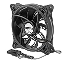 Shutao 120mm PWM 4Pin Interface Computer Case Fan 12025 12V RGB LED Color 4.72in Cooling Case Fan High Long Life Airflow for PC Cases, CPU Coolers