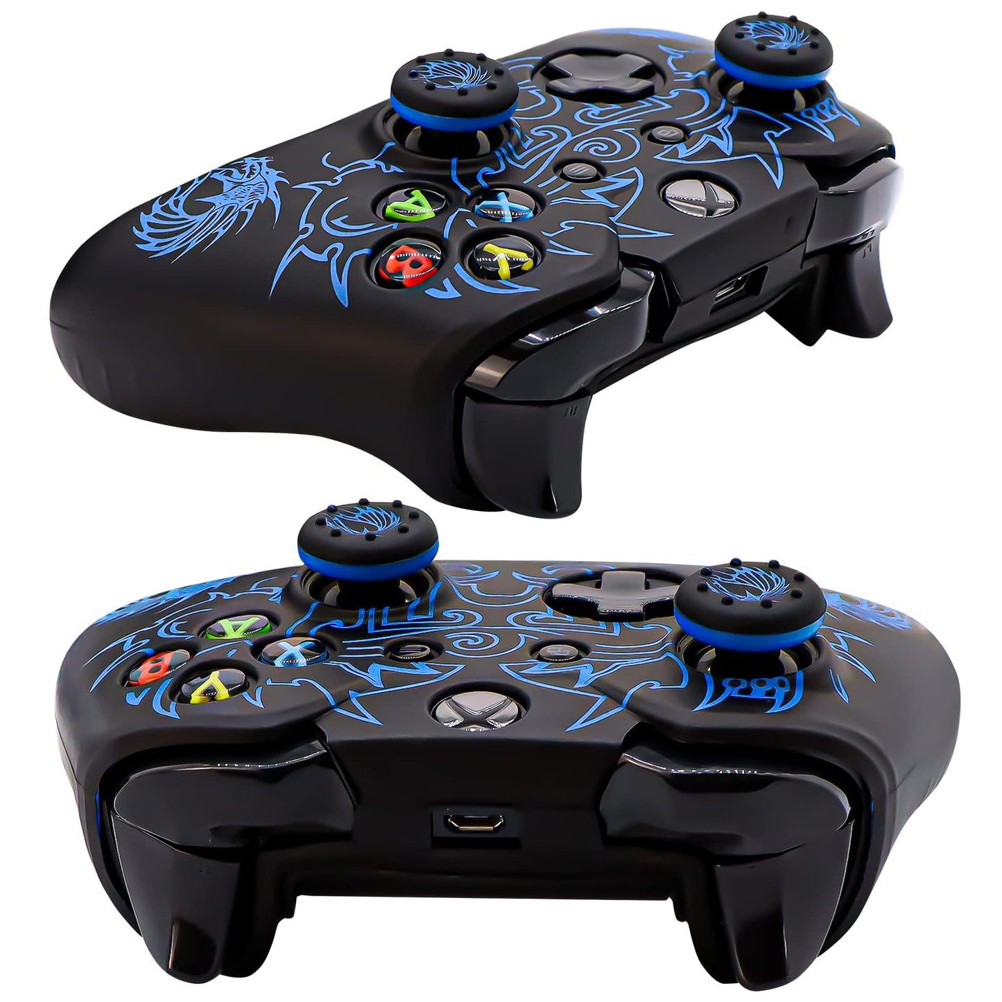 Controller Skin for Xbox-One, BRHE Anti-Slip Silicone Cover Protector Case Accessories Set for Microsoft Xbox 1 Wireless/Wired Gamepad Joystick with 2