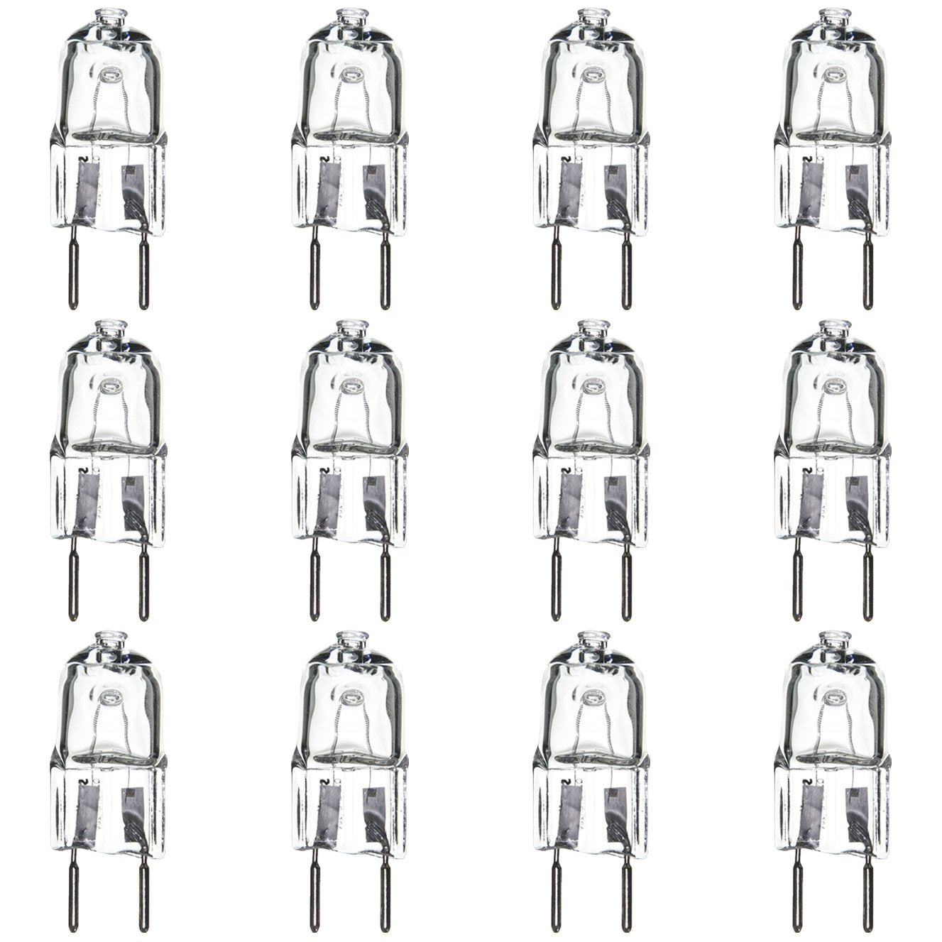 Sunlite 40634-SU Q20/GY8/120V Halogen 20-Watt Single Ended T3.5 Light Bulb, 120 Lumen, 120 Volt, GY8 (Bi-Pin) Base, Clear, 2000 Hour Life Span, 12
