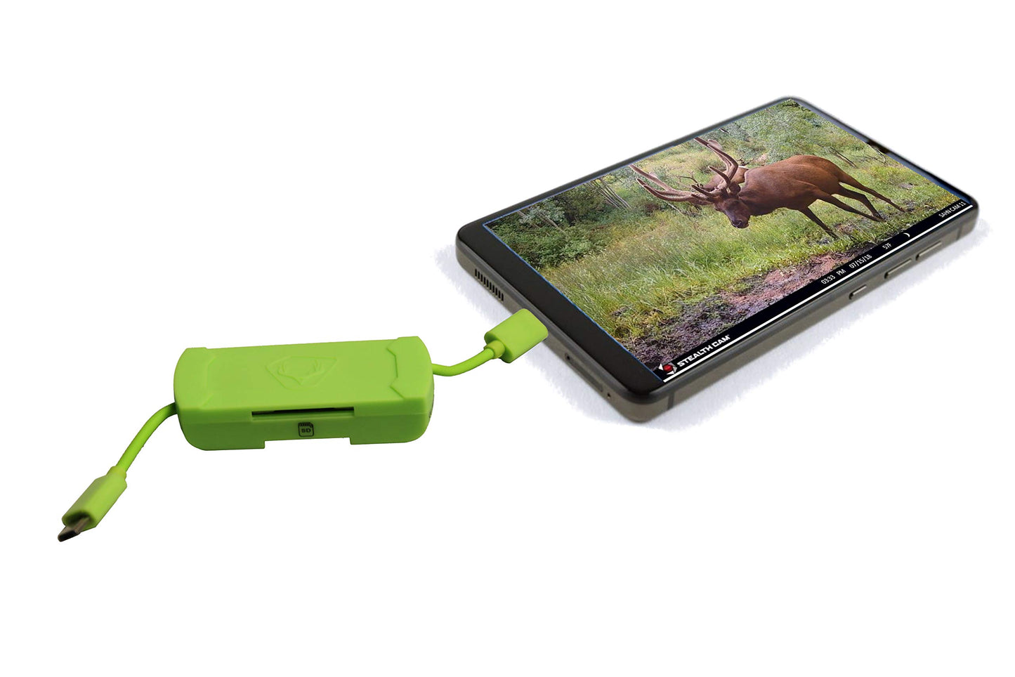 HME Compact Portable SD Card Reader for Android Devices with On The Go Technology (OTG) One USB 2.0 Hub