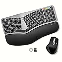 X9 Ergonomic Keyboard and Mouse Wireless Combo - Ergo Split Keyboard with Wrist Rest and Mouse, 2.4G and Bluetooth, Full-Size Wireless Carpal Tunnel