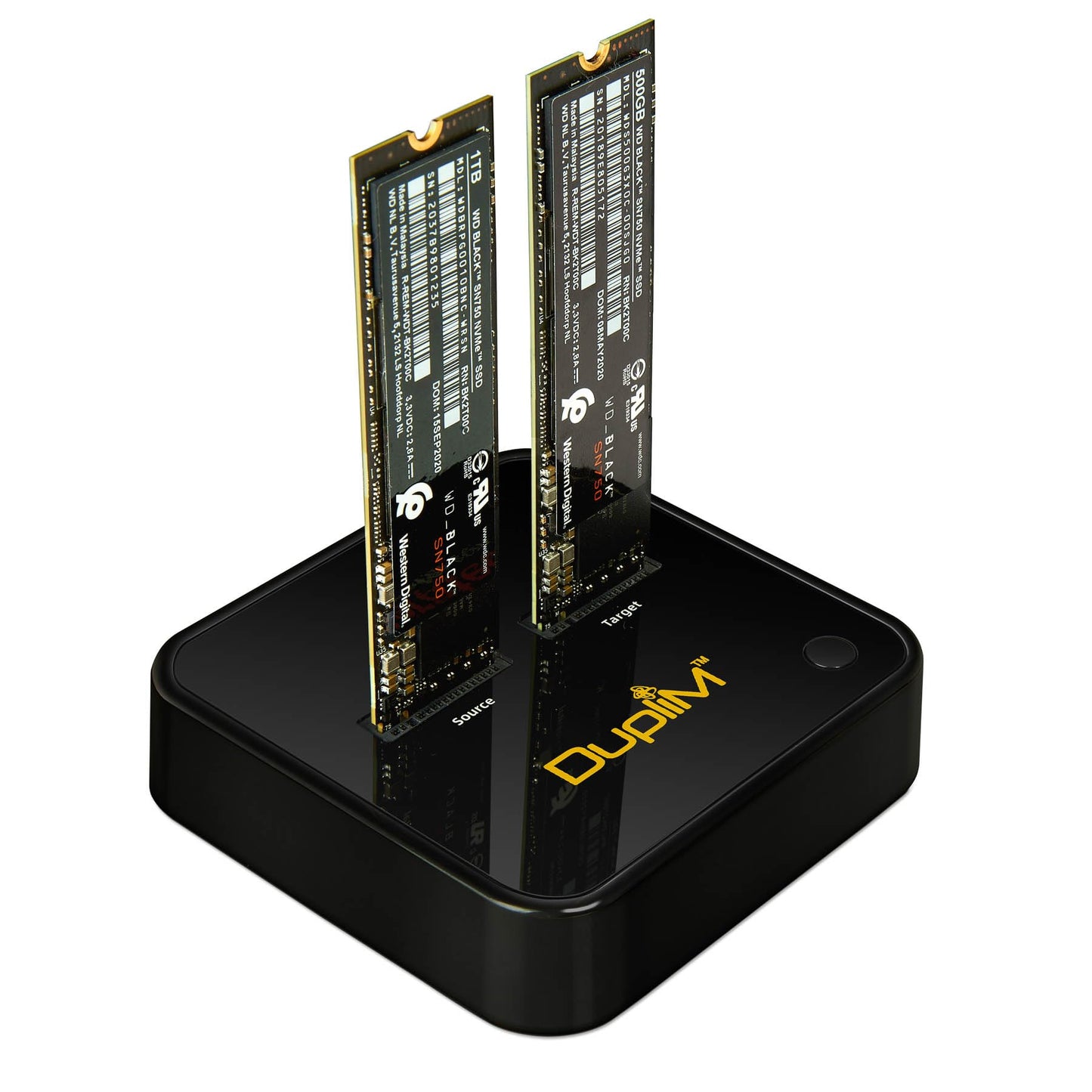 DupliM 1 to 1 M.2 NVMe Drive Duplicator PCIe Solid State Drive SSD Cloner Stand-Alone Burner Copier