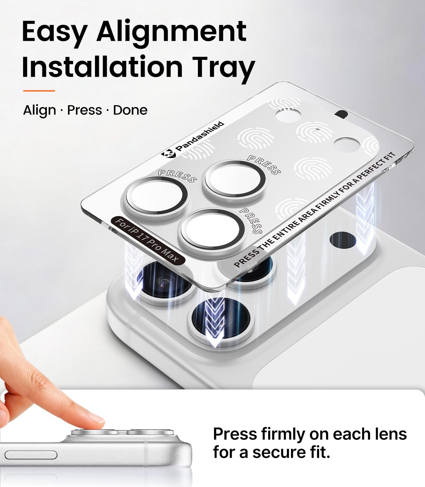 2 Pack One-Piece Full Coverage Camera Lens Protector for iPhone 17 Pro Max