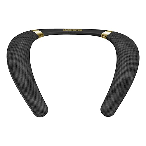 Monster Boomerang Neckband Bluetooth Speaker, Neck Wireless Wearable Speaker with 12H Playtime, True 3D Stereo Sound, Portable Soundwear, IPX7