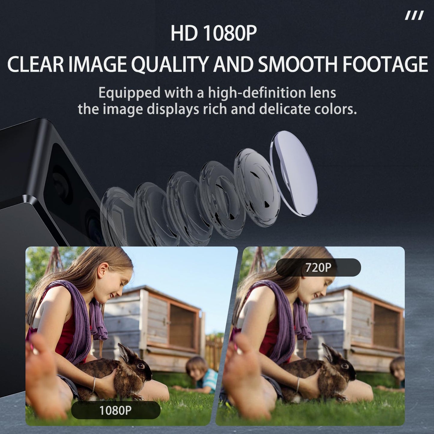 QIANMIAOKEJI Mini Camera - Nanny Camera - HD 1080P - - Indoor Security Camera - Portable Pocket Cam - Motion Detection - Automatic Night Vision - Loop