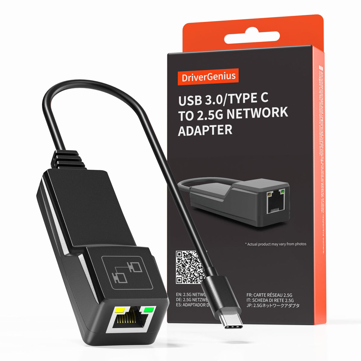 DriverGenius USB C to 2.5G Ethernet Adapter, USB Type C to 2.5 Gigabit RJ45 Network LAN Adapter - Compatible for Windows 11, macOS 14 Sonoma?CUG3125?