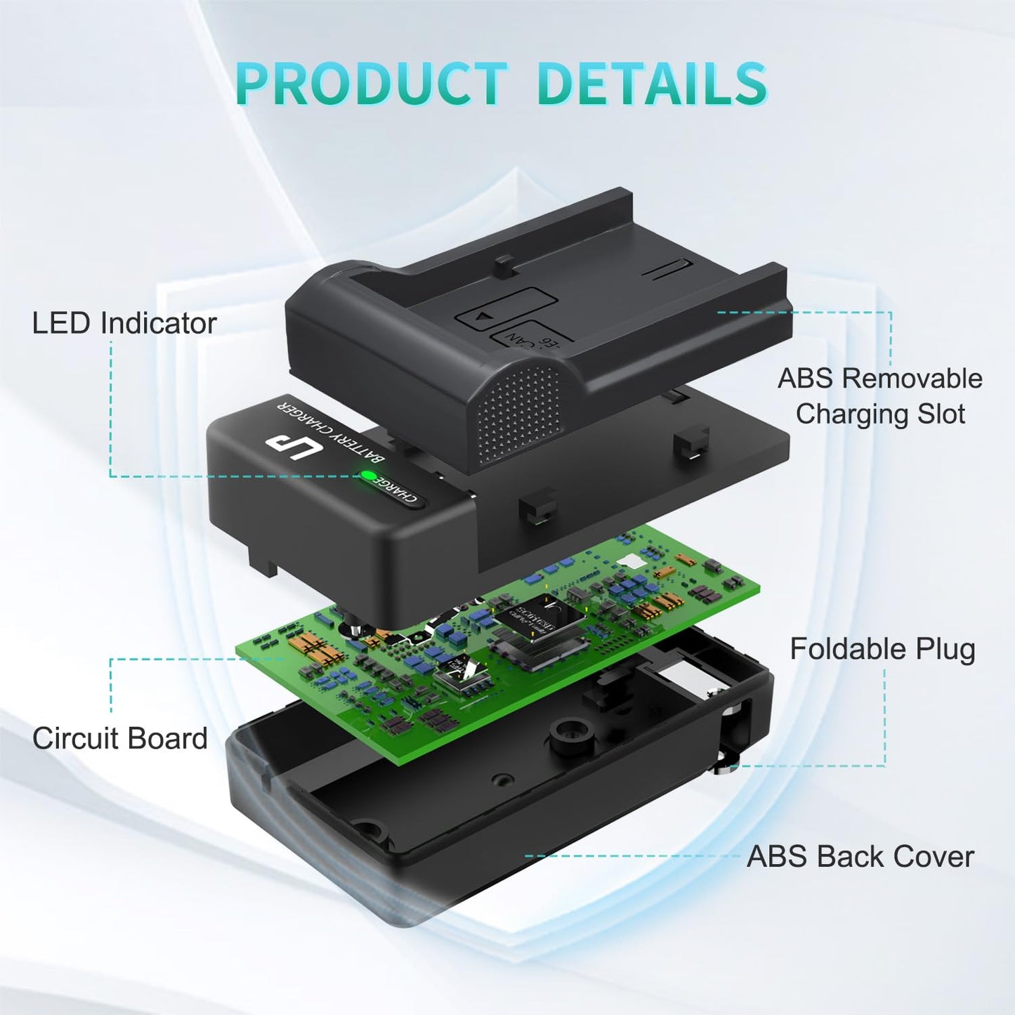 LP LP-E6 LP E6N Battery Charger, Charger Compatible with Canon EOS 90D, 80D, 70D, 60D, 60DA, 7D Mark II, 7D, 6D Mark II, 6D, 5D Mark IV, 5D Mark III