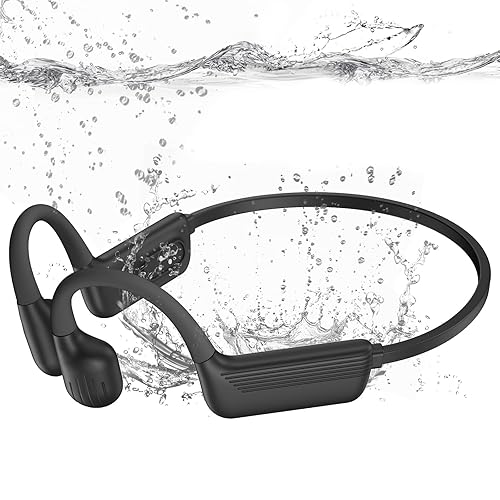 MARLALL Swimming Headphones-Bone Conduction Headphones, IP68 Waterproof Open Earphones, LiteSurge Bluetooth 5.4 Underwater Sport Earbuds with 32 GB…