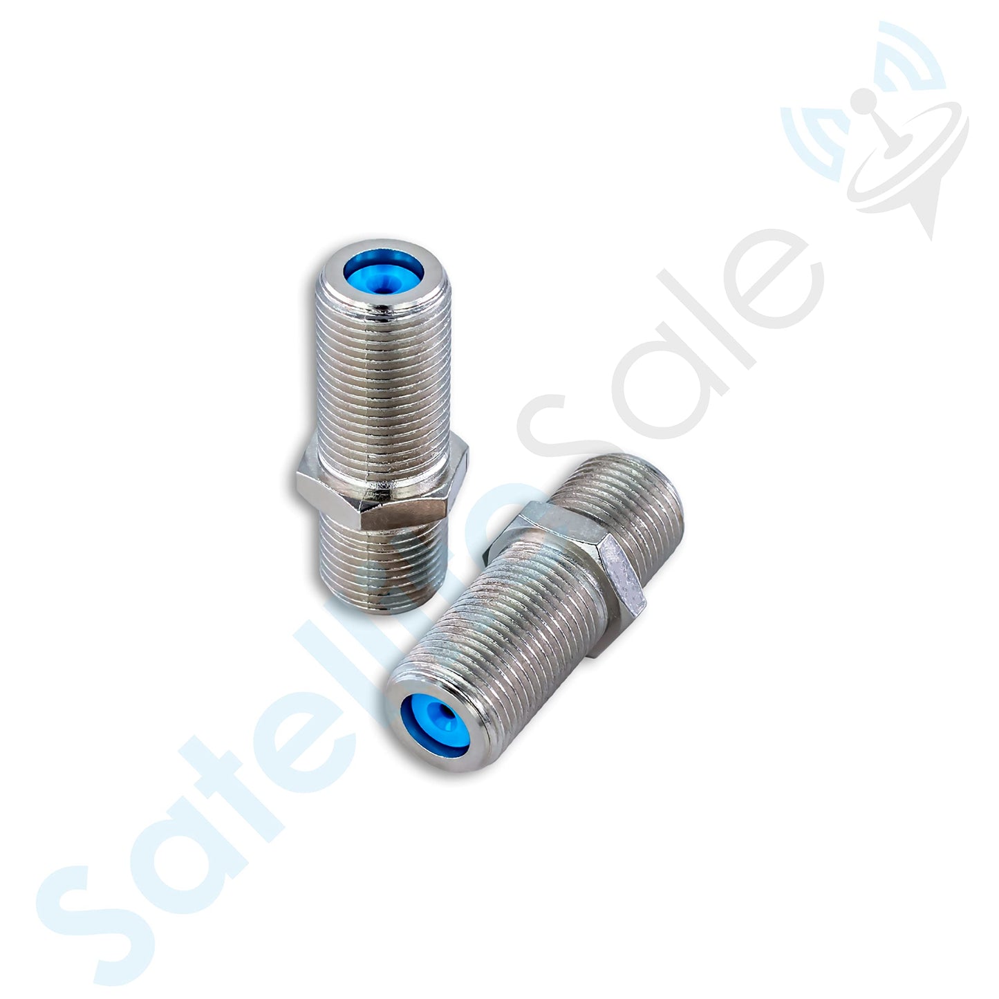 SatelliteSale High-Frequency F81 Coaxial Barrel Connectors Female to Female F-Type 3Ghz Adapter Coupler (Pack of 100)