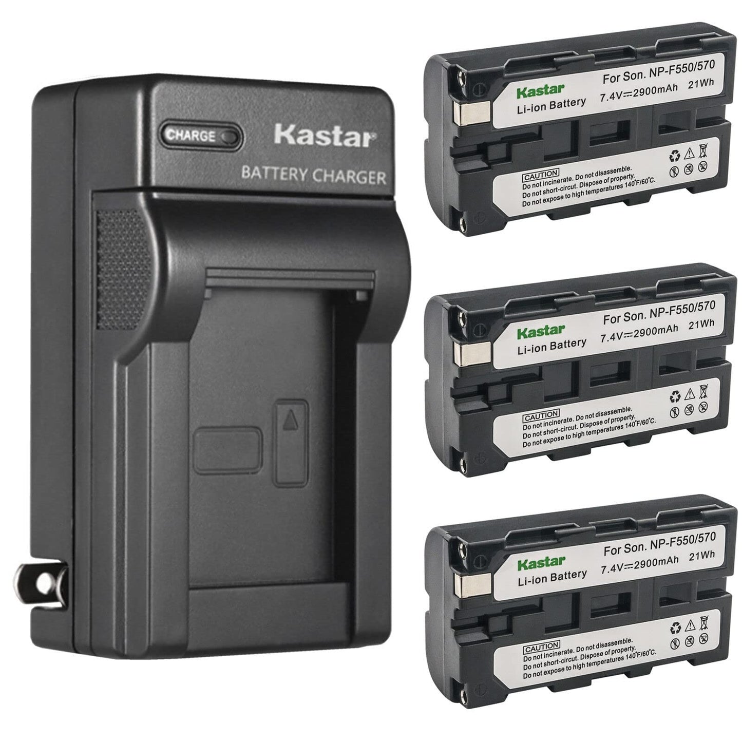 Kastar 3-Pack Battery and AC Wall Charger Replacement for Sony DCR-TRV210 DCR-TRV220 DCR-TRV310 DCR-TRV315 DCR-TRV320 DCR-TRV410 DCR-TRV420 DCR-TRV49