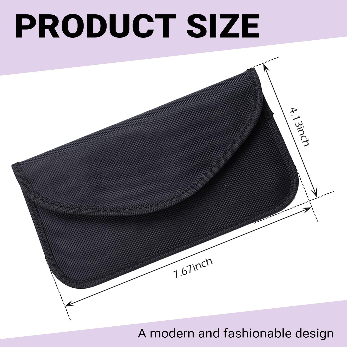 Heyzidu 2 PCS Faraday Bags for Car Key Phones, Privacy Protection Faraday Bag, Anti-theft Anti-tracking Signal Blocking Bag, Universal for Most Cars