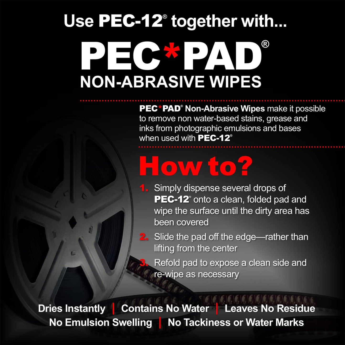 PEC-12 Photographic Emulsion Cleaner - Remove Non-Water Based Stains, Grease & Ink from Emulsions and Bases - For Cleaning 35mm Film, Photo Negative