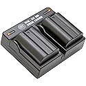 BM Premium 2 Pack of EN-EL15B Batteries and Dual Battery Charger for Nikon Z6, Z7, D780, D850, D7500, 1 V1, D500, D600, D610, D750, D800, D800E, D810