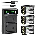 Kastar 3-Pack Battery and LTD2 USB Charger Replacement for JVC BN-V408 BN-V408U BN-V408US BN-V416 BN-V416U BN-V416US BN-V428 BN-V428U BN-V428US