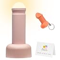 SMOOTHWIND Funny Night Light, Adult Gag Gift, Rechargeable Creative Column LED Lamp, Bedside Lamp for Bedroom, Weird Nightlight, Prank Decoration