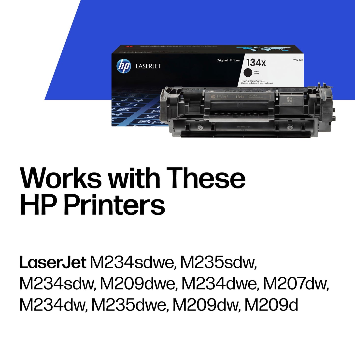 HP 134X Black High-Yield Toner Cartridge Printers | Works with LaserJet M209 Series; LaserJet MFP M234 Series | W1340X