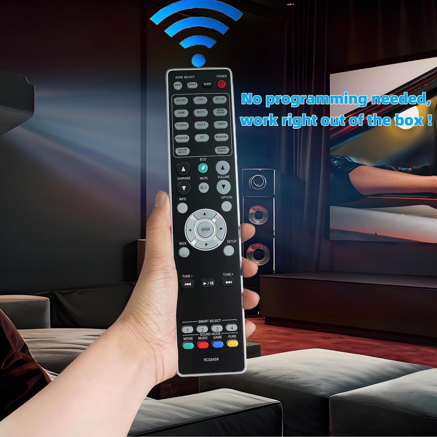 Replacement Remote Control for Marantz RC021SR SR5008 SR6008 SR5014 NR1608 SR5007 7.2-Channel 1080P 4K Ultra HD Pass-Through Networking Home Theater