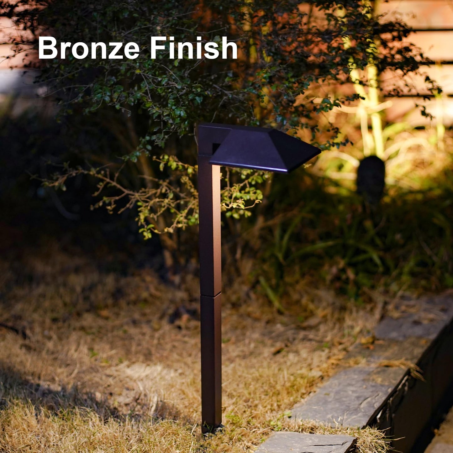 GOODSMANN Low Voltage Landscape Path Lights 0.6W LED Sidewalk Landscape Lighting 22 Lumen Outdoor Electric Walkway & Pathway Lights Wired Bronze