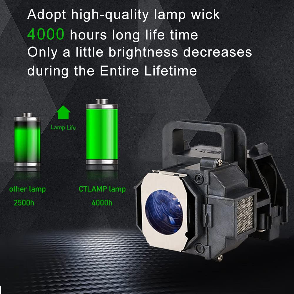 CTLAMP A+ Quality V13H010L49 ELP49 Projector Lamp Bulb with Housing Compatible with Epson Powerlite Home Cinema EH-TW5000 EH-TW5800 EMP-TW3800