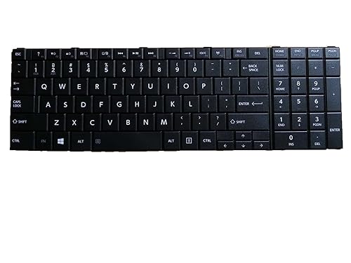New US Laptop Keyboard for Toshiba Satellite C55-A5246 C55-A5246NR C55-A5249 C55-A5281 C55-A5282 C55-A5285 C55-A5286 C55-A5297 Black Notebook
