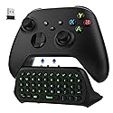 MoKo Green Backlight Keyboard for Xbox One Controller, Xbox Series X/S, Wireless Gaming Chatpad Keypad with USB Receiver&3.5mm Audio Jack, Xbox