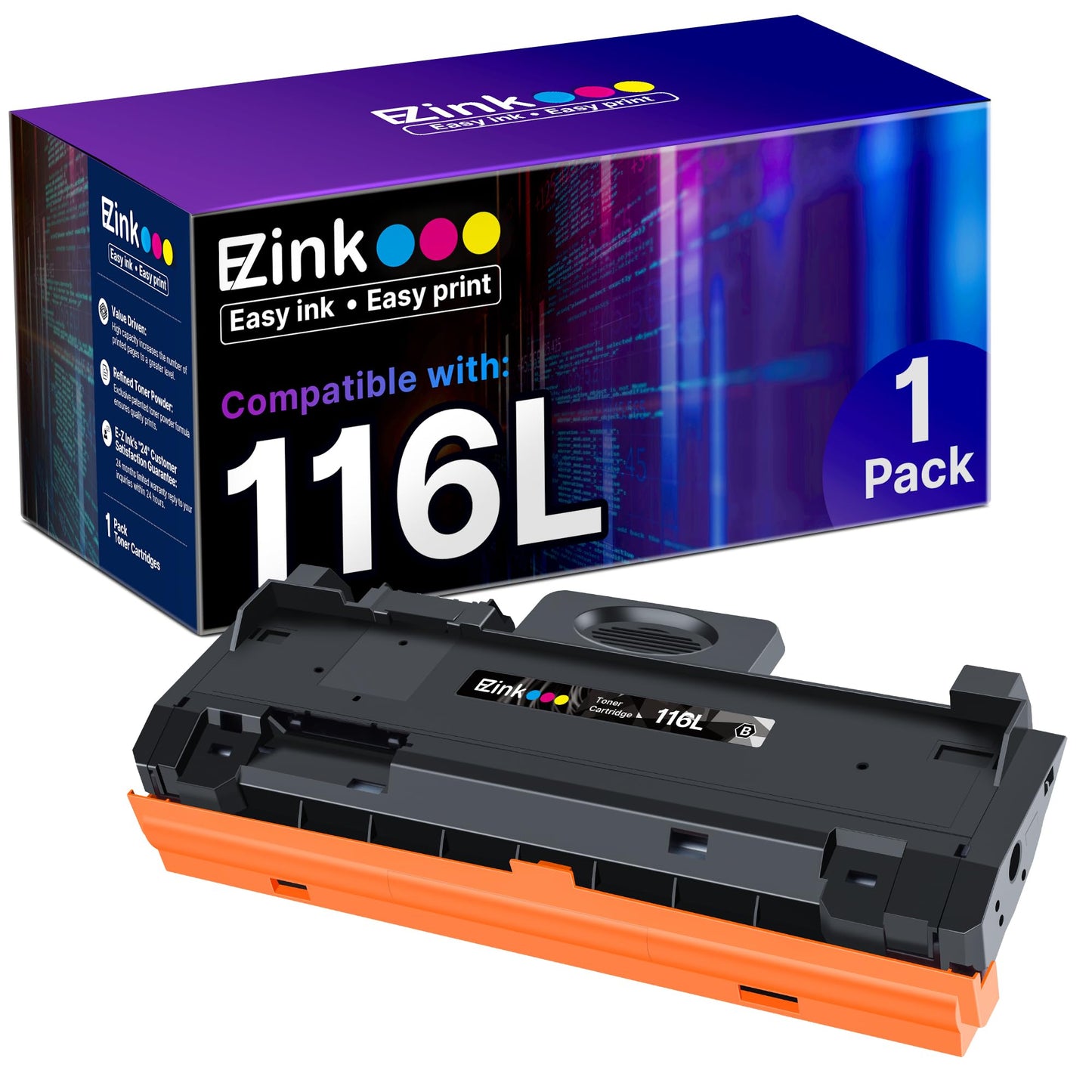 E-Z Ink Compatible Toner Cartridge Replacement for Samsung 116L MLTD116L D116L MLT D116L to use with SL-M2625D SL-M2675F SL-M2825DW SL-M2835DW