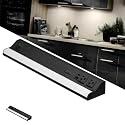 American Lighting LED Courant Plus Undercabinet Light 18 Inch 5CCT Color Selectable 90+ CRI 1000 Lumens with USB-A USB-C and 20A Receptacles Black