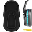Geekria Comfort Mesh Fabric Replacement Ear Pads for Logitech G533, G633, G635, G933, G935 Headphones Ear Cushions, Repair Parts with Video Guide