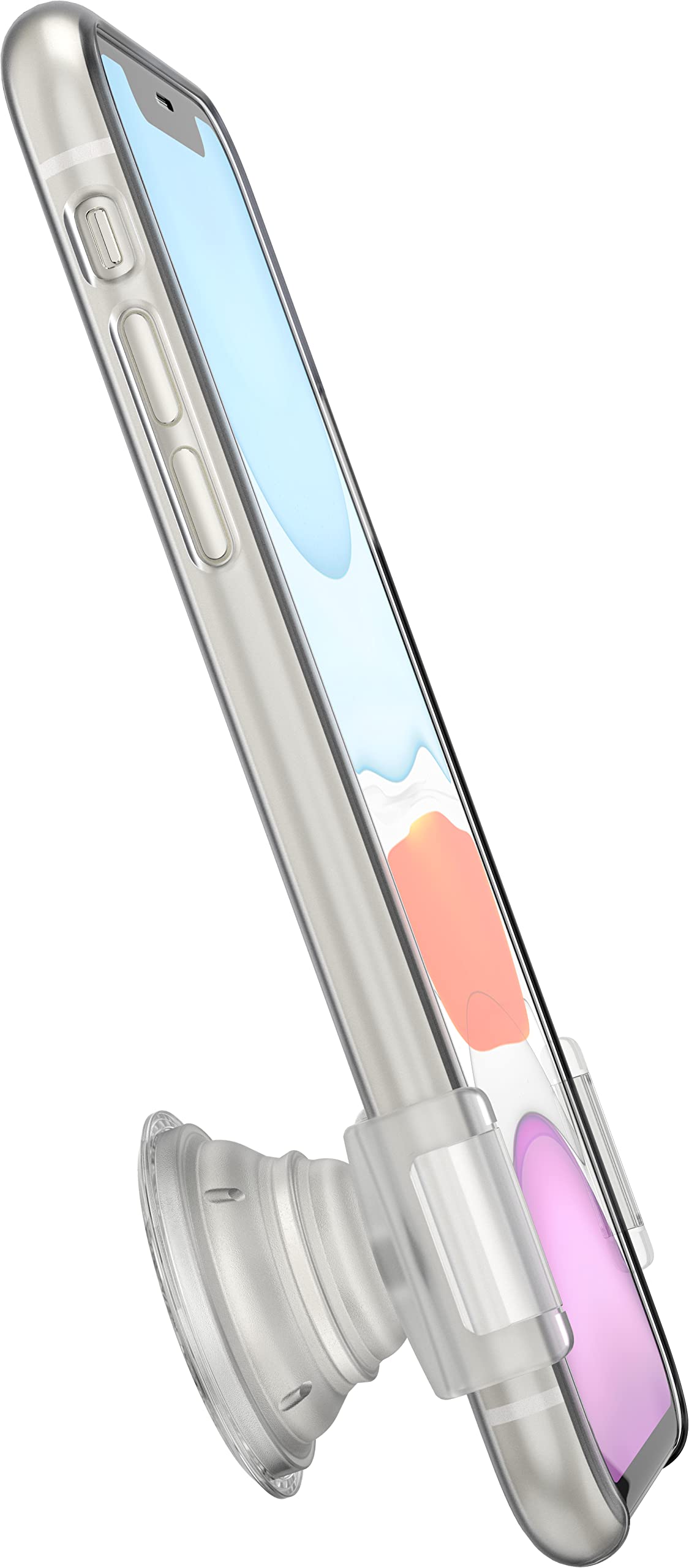 PopSockets Phone Grip & Slide Stretch, Clear - White and Clear