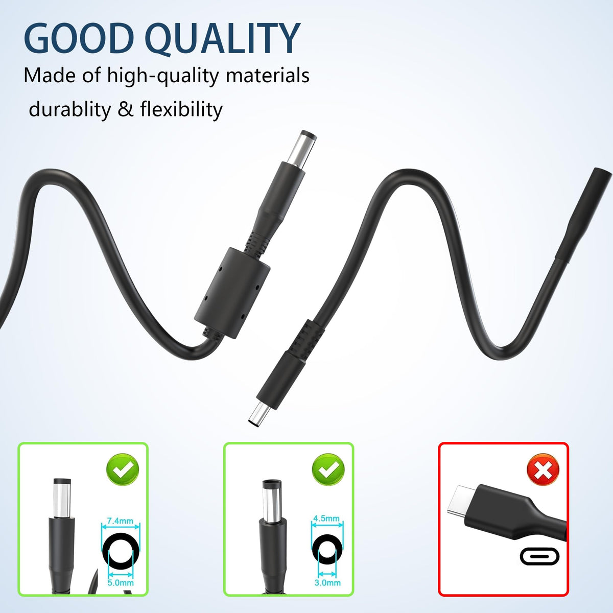 AYKLCZUU 130W Laptop Charger for Dell XPS 15, Precision M20 M60 M70 M90 M2400 M4400 M6300 LA130PM121 DA130PE1-00 Inspiron 11 15 7000 7559 N7110 N5110
