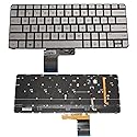 New Silver Laptop US Keyboard with Backlit Replacement for HP Spectre 13T 13-3000 13-3010DX 13-3010EG 13-3010ER 13-3011TU Part Number:743897-001