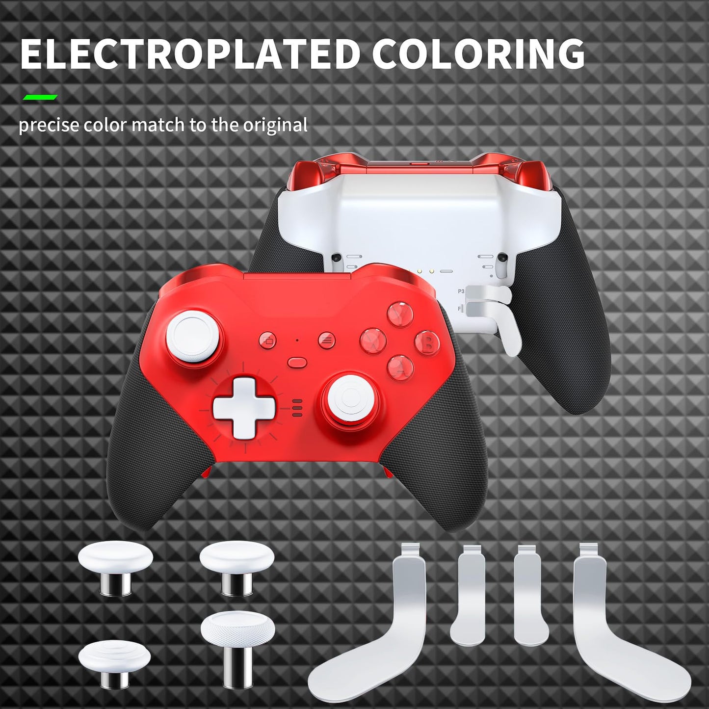 TOMSIN Thumbsticks&Paddles for Xbox Elite 2 Controller,15 In 1 Accessories Pack with Case for Xbox Elite Controller Series 2 Core,6 Metal