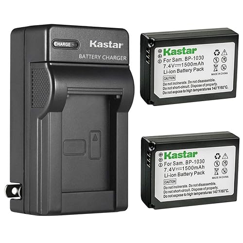 Kastar 2-Pack Battery and AC Wall Charger Replacement for Samsung BP-1030, BP-1130, ED-BP1030 Battery, Samsung NX200, NX210, NX300, NX300M, NX310