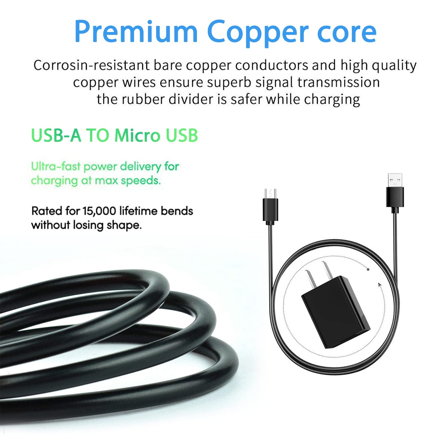 5FT USB Charger Charging Cord Cable Compatible with for Bushnell Wingman GPS Speaker, Bushnell Neo Ghost, Phantom,Treblab FX100 HD7 X5 XR700 XR500 N8