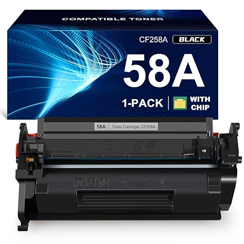 58A CF258A Toner Cartridge (with chip) Remanufactured Replacement for HP 58A CF258A 58X LaserJet MFP M428fdw M428dw M428fdn Pro M404n M404dn M404dw