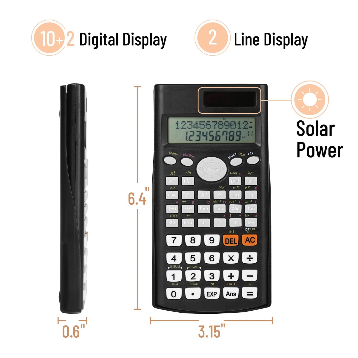 Mr. Pen- Scientific Calculators, 24 pcs, 2 Line Calculator for School, Fraction Calculator Scientific Calculator, Bulk, for School, High School