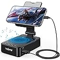 Cell Phone Stand with Wireless Bluetooth Speaker and Charging, Anti-Slip Base HD Surround Sound, Perfect for Home/Outdoor, Phone Holder Compatible