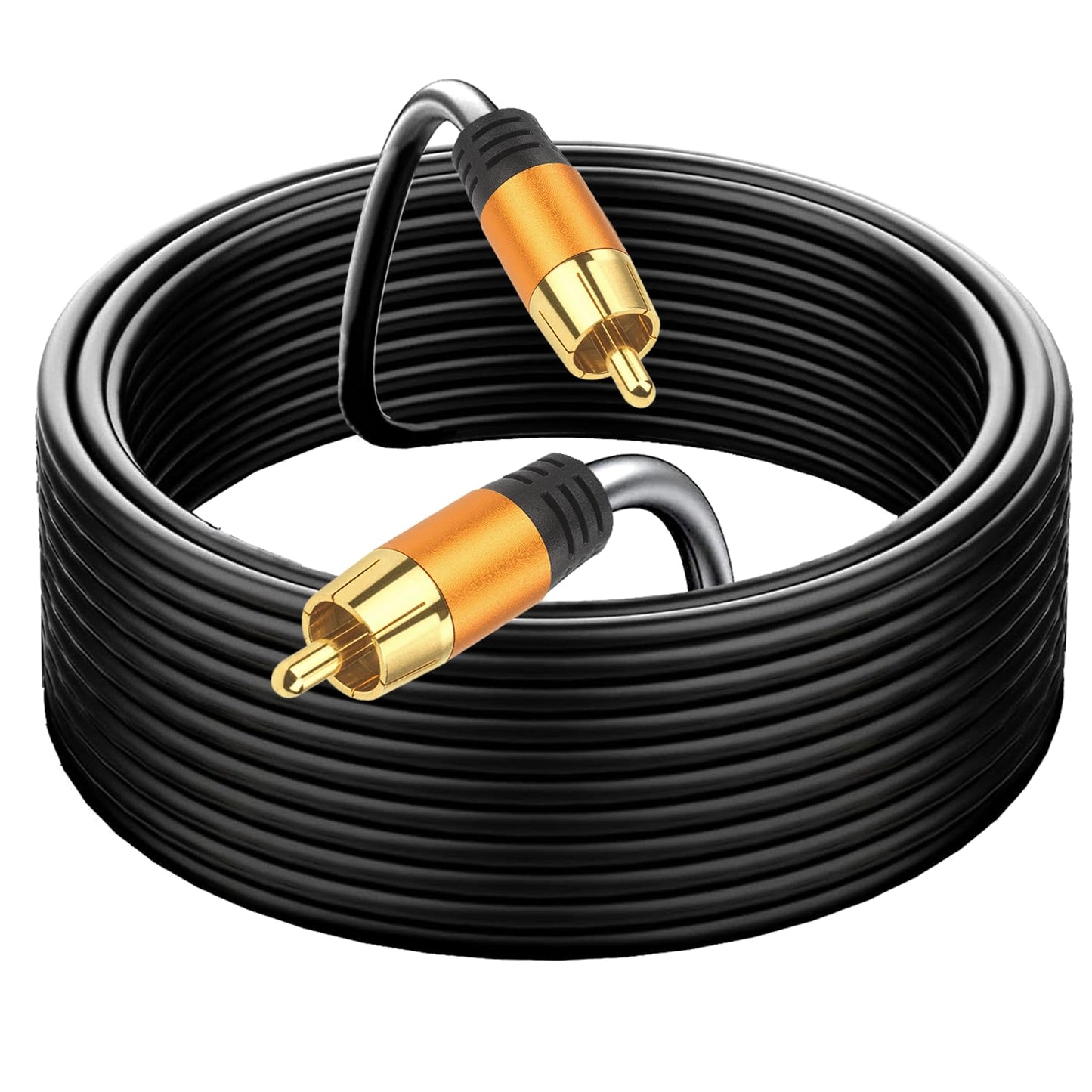 Digital Coaxial Audio Cable 40FT,1RCA Male to 1RCA Male Subwoofer Cable RCA Video Cable for Subwoofer, Home Theater, Video/Audio Subwoofer Rear View