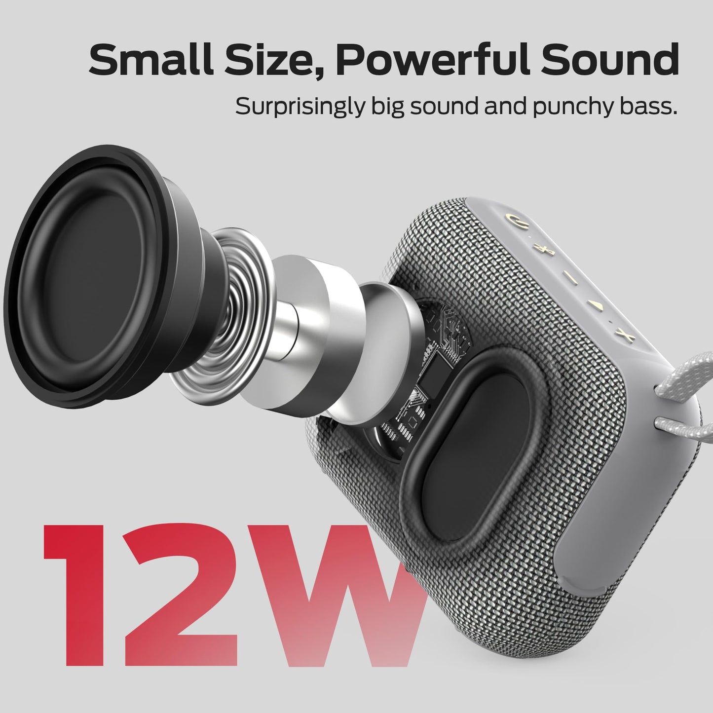 Monster Cube 1 Portable Bluetooth Speaker, IP68 Waterproof, Bluetooth 6.0, 20H Playtime, Powerful Stereo Sound, Speaker for Home, Outdoors and Travel