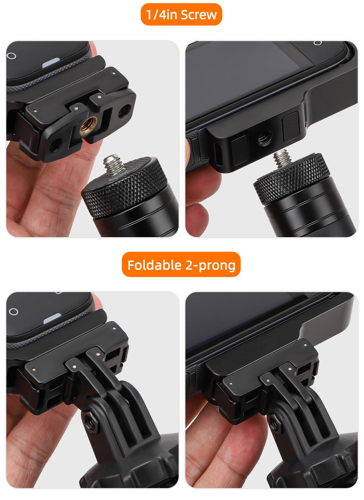 AILENICE 360 X5 X4 Air X4 L-Type Vertical-Horizontal Mount with Magnetic Adapter for Insta360 X5 X4 Air X4 Quick Release Mount Adapter (Additional