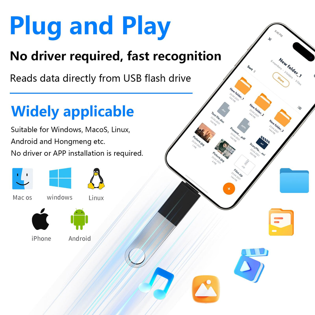 Verbstel 10 Pack USB C to USB3.0 Adapter, Type C Male to USB Female Adapter for Smartphone, PC, Laptop, Tablet, Keyboard