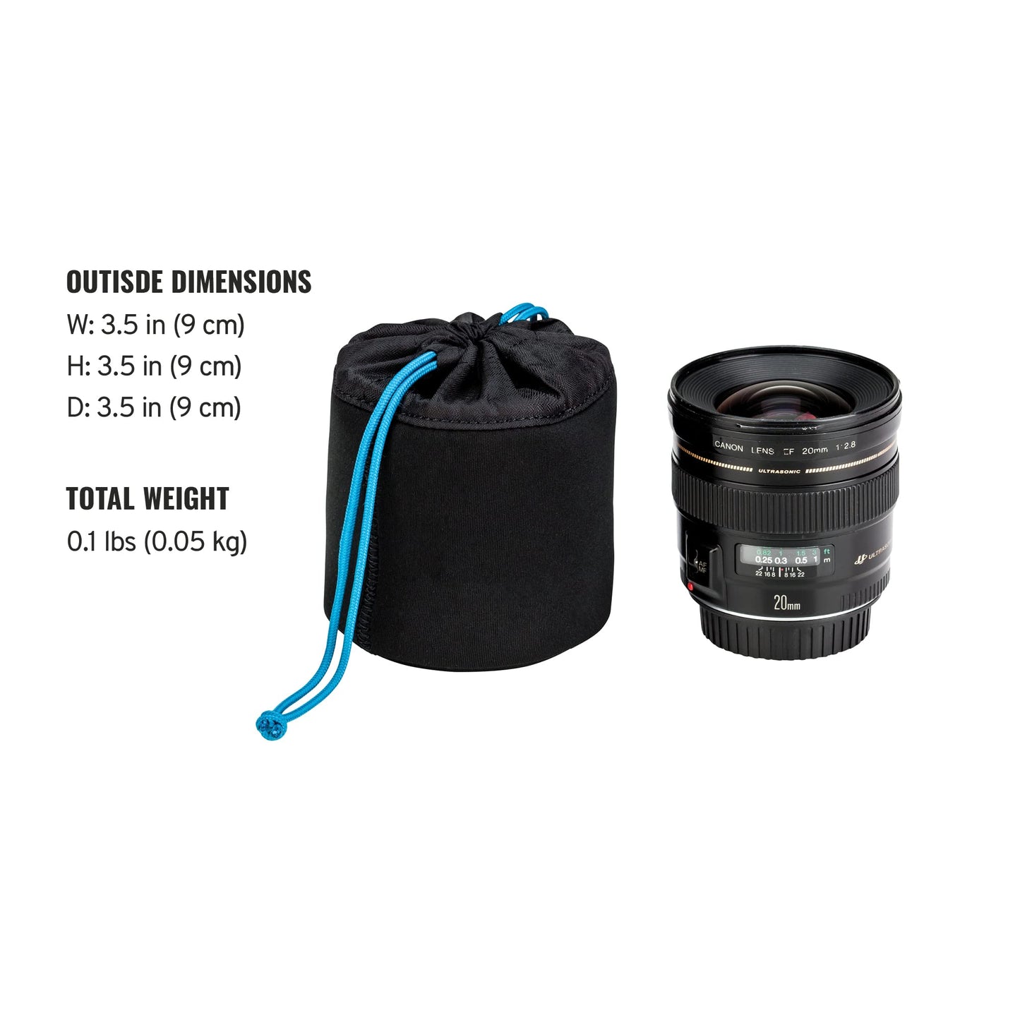 Tenba Tools Soft Lens Pouch 3.5x3.5 in. (9x9 cm) - Black (636-351)