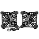 Simple Deluxe 92mm Quiet USB Fan with Multi-Speed Controller, High Performance Cooling Fan for Receiver Router DVR PlayStation, Xbox Computer Cabinet