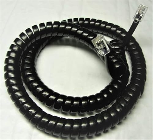 DIY-BizPhones 5 Pack Black 12' Ft AT-T Compatible Handset Cords Syn248 SynJ Synapse Phone SB67118 SB67138 SB67148 SB67158 SB35025 SB35031 SB67025