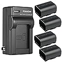 Kastar 4-Pack Battery and AC Wall Charger Replacement for JVC GZ-MS250BUS GZ-MS250U GZ-HM30 GZ-HM30BU GZ-HM30U GZ-HM33 GZ-HM35 GZ-HM35U GZ-HM40